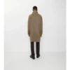 Car Coat Burberry a doppio risvolto in lana a spina di pesce