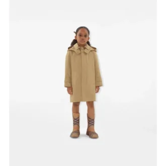 Car Coat in cotone con cappuccio