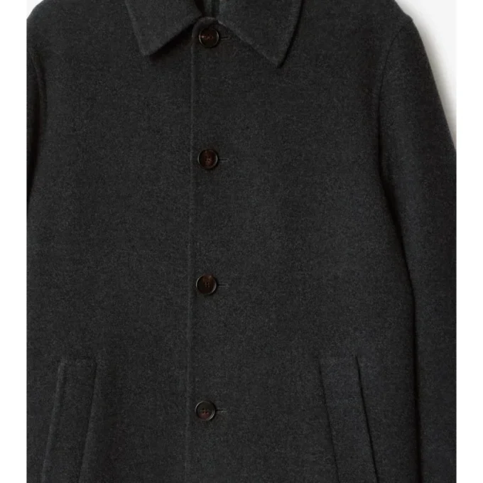 Car Coat in lana di media lunghezza