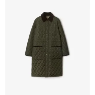 Car Coat in nylon trapuntato di media lunghezza