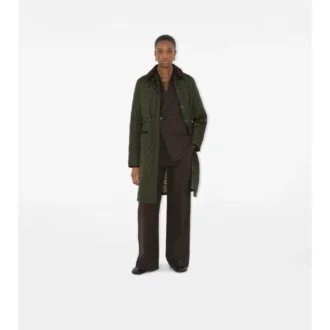 Car Coat in nylon trapuntato di media lunghezza