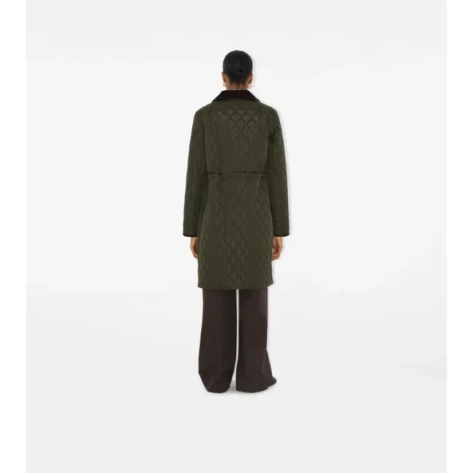 Car Coat in nylon trapuntato di media lunghezza