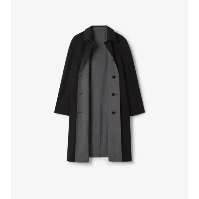 Car Coat Parkbury in lana a quadri, lungo e reversibile