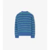 Cardigan a righe in misto cotone e lana