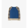 Cardigan con zip in lana a quadri