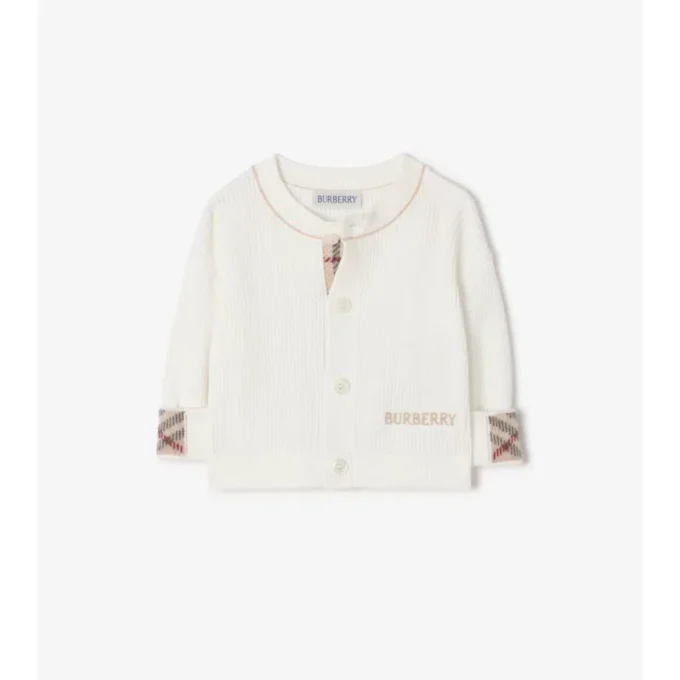 Cardigan in cotone con logo