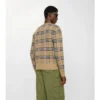 Cardigan in cotone e lana a quadri