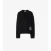 Cardigan in lana con motivo a quadri
