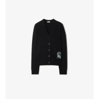 Cardigan in lana con motivo a quadri