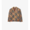 Cardigan in lana con motivo a quadri