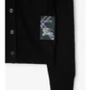 Cardigan in lana con motivo a quadri