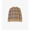 Cardigan in lana con motivo a quadri