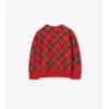 Cardigan in lana con motivo a quadri