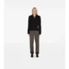 Cardigan in lana con motivo a quadri