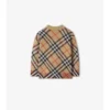 Cardigan in lana con motivo a quadri