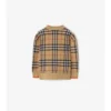 Cardigan in lana con motivo a quadri