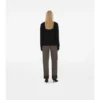 Cardigan in lana con motivo a quadri