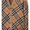 Cardigan in lana con motivo a quadri