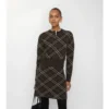 Cardigan in lana e cashmere a quadri