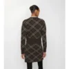 Cardigan in lana e cashmere a quadri