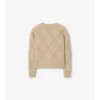 Cardigan in lana e cashmere con fiocco a quadri