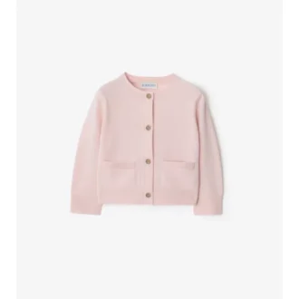 Cardigan in lana e cashmere con toppe a quadri