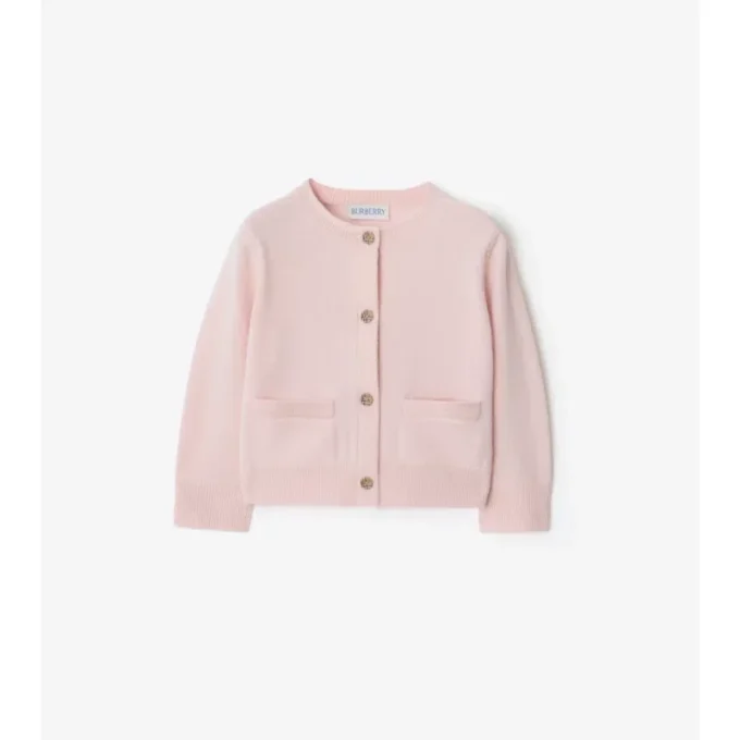 Cardigan in lana e cashmere con toppe a quadri