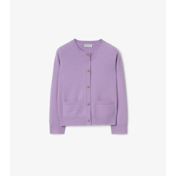 Cardigan in lana e cashmere con toppe a quadri