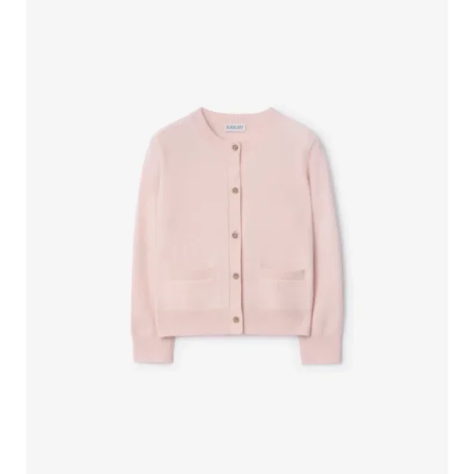 Cardigan in lana e cashmere con toppe a quadri