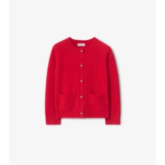 Cardigan in lana e cashmere con toppe a quadri