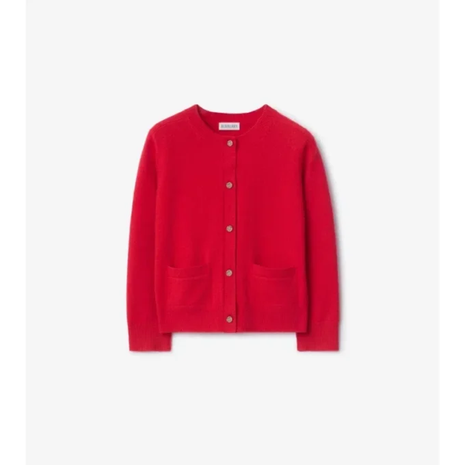 Cardigan in lana e cashmere con toppe a quadri