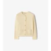 Cardigan in lana e cashmere con toppe a quadri