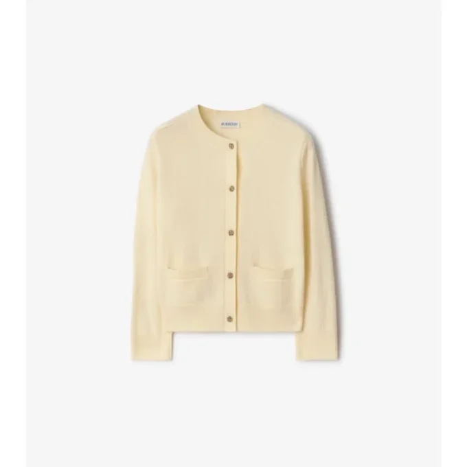 Cardigan in lana e cashmere con toppe a quadri