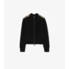 Cardigan in lana e cashmere con toppe a quadri