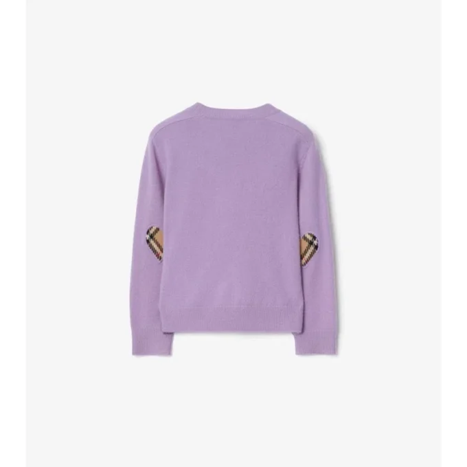 Cardigan in lana e cashmere con toppe a quadri