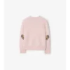 Cardigan in lana e cashmere con toppe a quadri