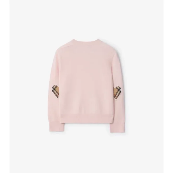 Cardigan in lana e cashmere con toppe a quadri