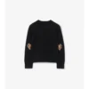 Cardigan in lana e cashmere con toppe a quadri