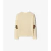 Cardigan in lana e cashmere con toppe a quadri