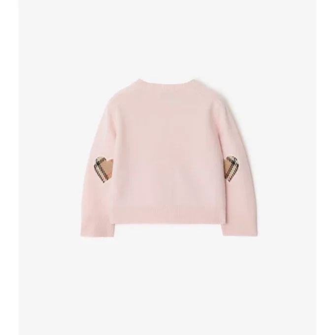 Cardigan in lana e cashmere con toppe a quadri