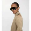 Cardigan in lana e cashmere con toppe a quadri