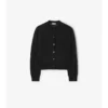 Cardigan in lana e seta a quadri
