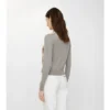Cardigan in lana e seta con inserti a quadri