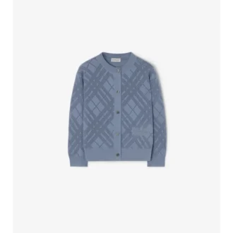 Cardigan in maglia a punto traforato