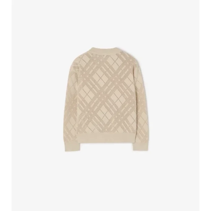 Cardigan in maglia a punto traforato