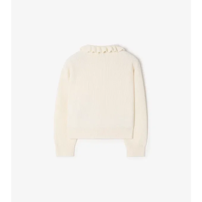 Cardigan in misto cotone e lana con tasche a quadri