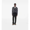 Cardigan in misto lana con motivo a quadri