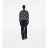 Cardigan in misto lana con motivo a quadri