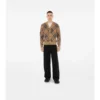 Cardigan in misto lana e mohair con motivo a quadri