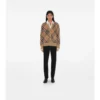 Cardigan in misto lana e mohair con motivo a quadri